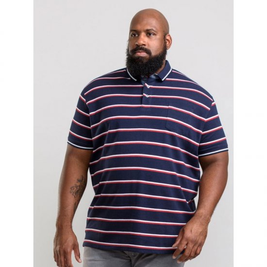 D555 Holmes Polo Navy - Polo- & piqueskjorter - Poloskjorte i store størrelser - 2XL-8XL
