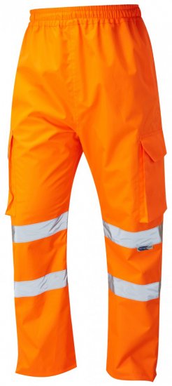 Leo Appledore Cargo Rain pants Hi-Vis Orange - Arbeidsklær - Arbeidsklær i store størrelser