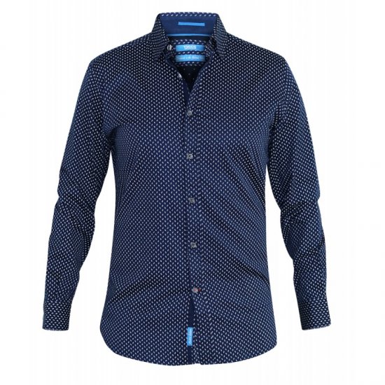 D555 Lavar Long Sleeve Diamond Printed Shirt - Skjorter - Store skjorter - 2XL-8XL
