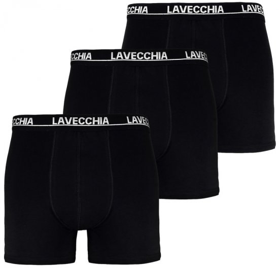 Lavecchia 1020 Boxershorts 3-pack Black - Undertøy & badetøy - Undertøy store størrelser 