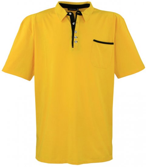 Lavecchia 1701 Jersey Poloshirt Yellow - Polo- & piqueskjorter - Poloskjorte i store størrelser - 2XL-8XL