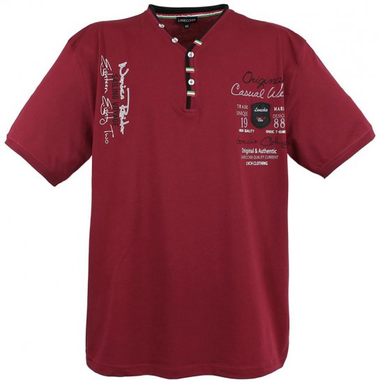 Lavecchia 2042 Printed T-shirt Bordeaux - T-skjorter - Store T-skjorter - 2XL-14XL