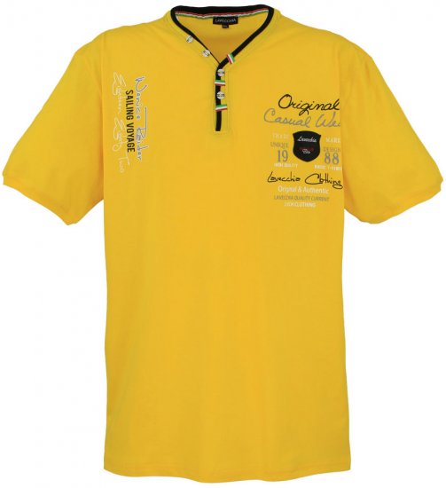 Lavecchia 2042 Printed T-shirt Yellow - T-skjorter - Store T-skjorter - 2XL-14XL