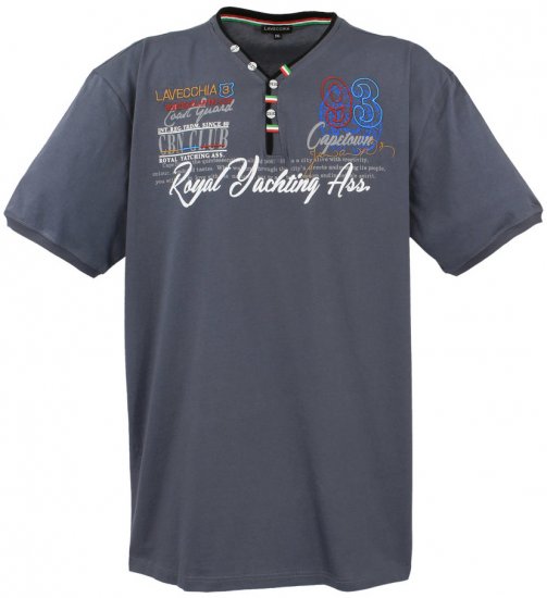 Lavecchia 608 Printed T-shirt Charcoal - T-skjorter - Store T-skjorter - 2XL-14XL