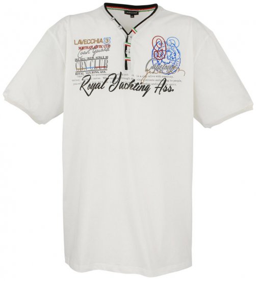 Lavecchia 608 Printed T-shirt Cream White - T-skjorter - Store T-skjorter - 2XL-14XL