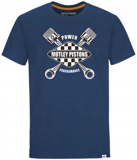 Motley Denim Leyton T-shirt Dark Indigo - T-skjorter - Store T-skjorter - 2XL-14XL