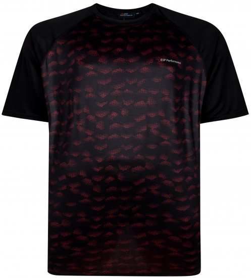 Espionage LW157 Performance T-shirt Black/Red - Sportsklær & turklær - Sportsklær till herre i store størrelser
