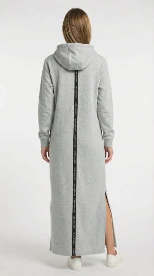 Nora Mikken MARI Maxi Hoodie Dress Grey - Gensere og hettegensere - 