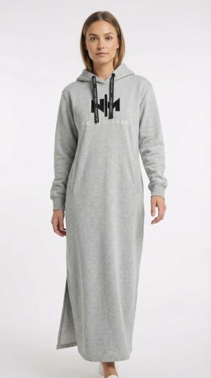 Nora Mikken MARI Maxi Hoodie Dress Grey - Gensere og hettegensere - 