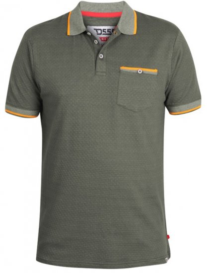D555 Marshall Polo Khaki - Polo- & piqueskjorter - Poloskjorte i store størrelser - 2XL-8XL