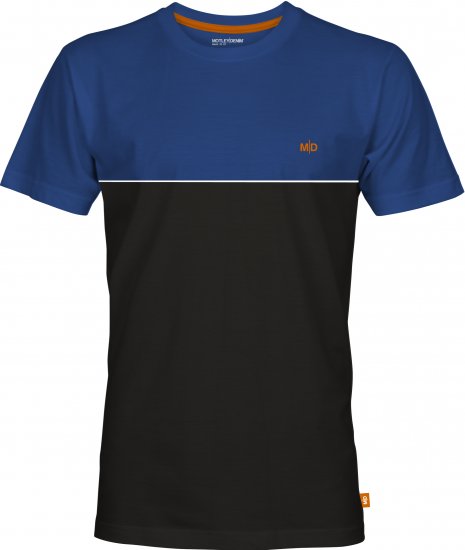Motley Denim Athens Two-Toned T-Shirt Black/Royal Blue - T-skjorter - Store T-skjorter - 2XL-14XL