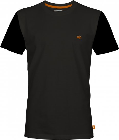 Motley Denim Granada Black Short Sleeved T-Shirt Charcoal - T-skjorter - Store T-skjorter - 2XL-14XL