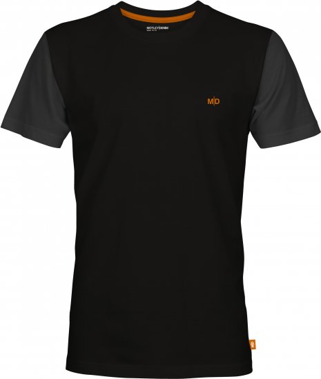 Motley Denim Vigo Colored Short Sleeve T-Shirt Black/Charcoal - T-skjorter - Store T-skjorter - 2XL-14XL