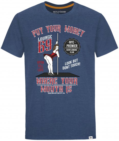 Motley Denim T-shirt Midtown Dark Indigo - T-skjorter - Store T-skjorter - 2XL-14XL