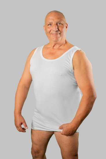20 Nodi Crew Neck Tank Top in Combed Cotton Jersey White - Undertøy & badetøy - Undertøy store størrelser 