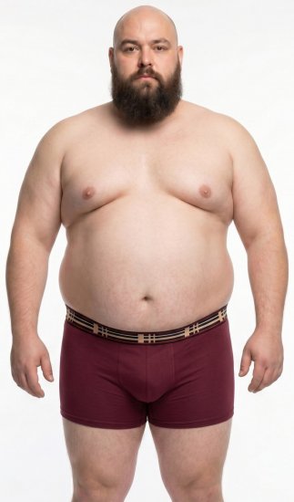 20 Nodi 979 Boxershorts 3-pakning Vinrød/Grå/Mørkeblå - Boxershorts - Boksershorts for menn i store størrelser