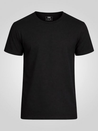 D555 Smartly T-skjorte med rund hals Svart 5-pakning - T-skjorter - Store T-skjorter - 2XL-14XL