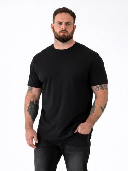 D555 Smartly T-skjorte med rund hals Svart 5-pakning - T-skjorter - Store T-skjorter - 2XL-14XL