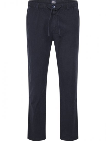 North Latitude 51142 Linbukse med strikk i livet Mørkeblå - Jeans og bukser - Store Bukser og Store Jeans