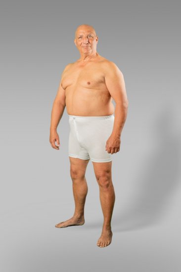 20 Nodi Combed Cotton Jersey Boxer with Front Button Fly White - Undertøy & badetøy - Undertøy store størrelser 