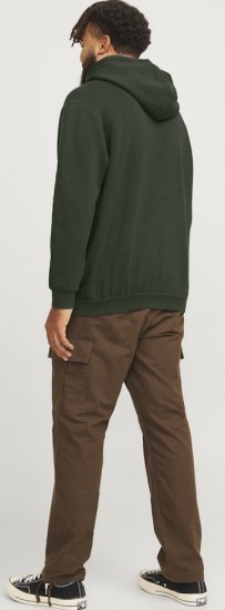 Jack & Jones Bradley Hoodie Dark Green - Gensere og hettegensere - Store hettegensere - 2XL-14XL