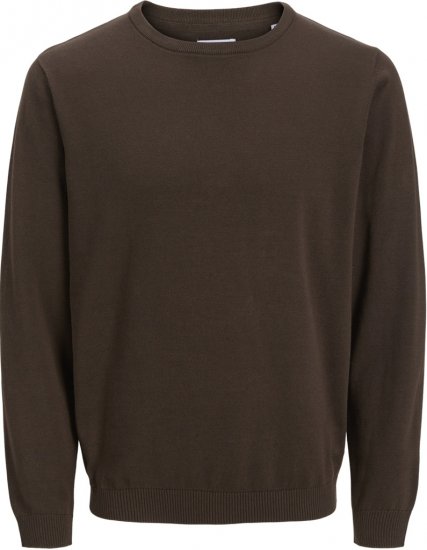Jack & Jones BASIC Knitted Sweater Brown - Gensere og hettegensere - Store hettegensere - 2XL-14XL