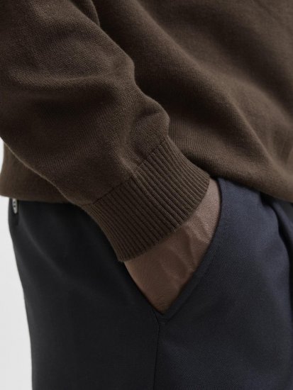 Jack & Jones BASIC Knitted Sweater Brown - Gensere og hettegensere - Store hettegensere - 2XL-14XL