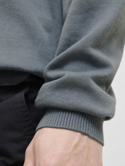 Jack & Jones BASIC Knitted Sweater Grey - Gensere og hettegensere - Store hettegensere - 2XL-14XL