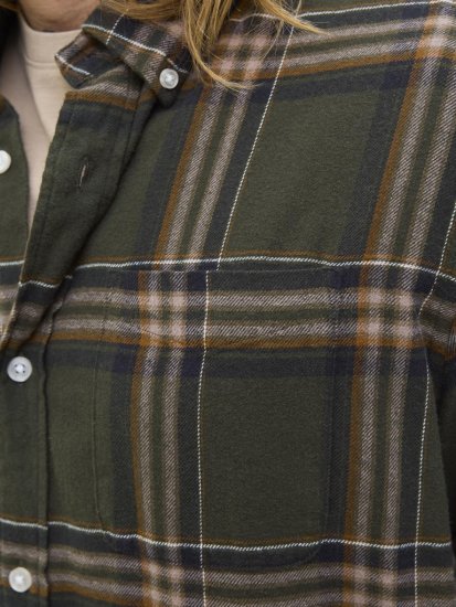 Jack & Jones Classic Flannel Long Sleeve Shirt Green - Skjorter - Store skjorter - 2XL-8XL