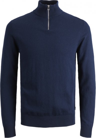 Jack & Jones Emil Knitted Pullover Blue - Gensere og hettegensere - Store hettegensere - 2XL-14XL