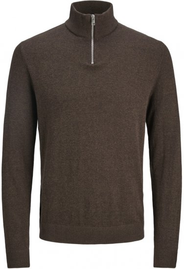 Jack & Jones Emil Knitted Pullover Brown - Gensere og hettegensere - Store hettegensere - 2XL-14XL