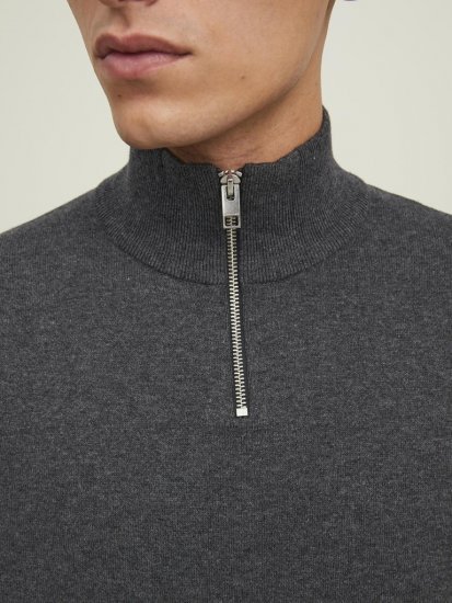 Jack & Jones Emil Knitted Pullover Grey - Gensere og hettegensere - Store hettegensere - 2XL-14XL