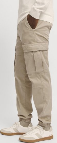 Jack & Jones Jonnie Cuffed Cargo Pants Beige - Jeans og bukser - Store Bukser og Store Jeans