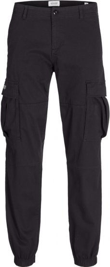 Jack & Jones Jonnie Cuffed Cargo Pants Black - Jeans og bukser - Store Bukser og Store Jeans