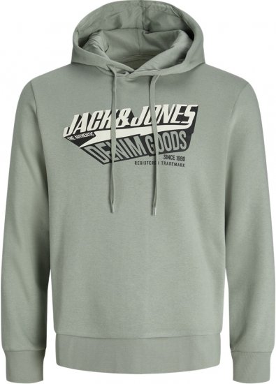 Jack & Jones 2 COL LOGO Hoodie Iceberg Green - Gensere og hettegensere - Store hettegensere - 2XL-14XL