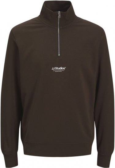 Jack & Jones Soho Sweatshirt with Zipper Brown - Gensere og hettegensere - Store hettegensere - 2XL-14XL