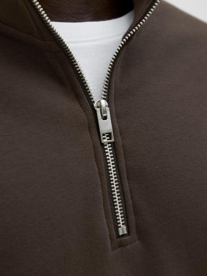 Jack & Jones Soho Sweatshirt with Zipper Brown - Gensere og hettegensere - Store hettegensere - 2XL-14XL