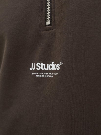 Jack & Jones Soho Sweatshirt with Zipper Brown - Gensere og hettegensere - Store hettegensere - 2XL-14XL