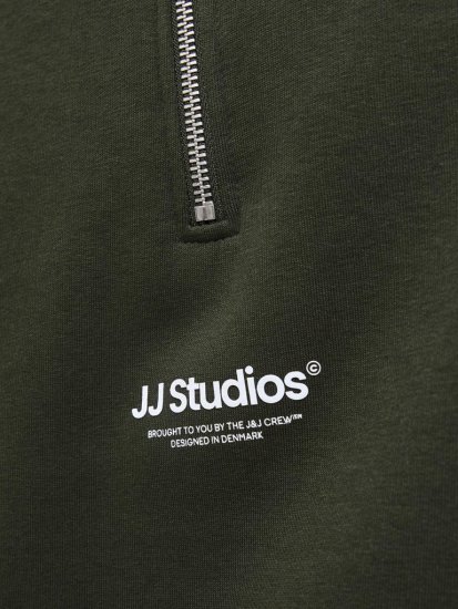 Jack & Jones Soho Sweatshirt with Zipper Green - Gensere og hettegensere - Store hettegensere - 2XL-14XL