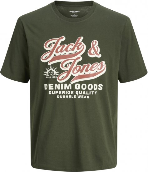 Jack & Jones Logo 2COL T-Shirt Green - T-skjorter - Store T-skjorter - 2XL-14XL