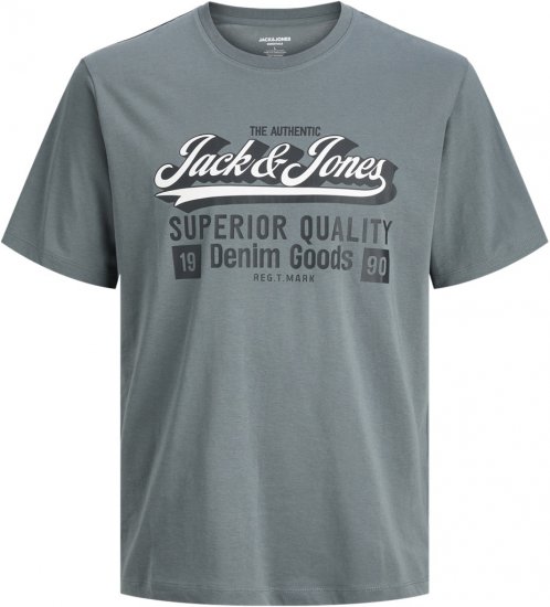 Jack & Jones Logo 2COL T-shirt Grey - T-skjorter - Store T-skjorter - 2XL-14XL