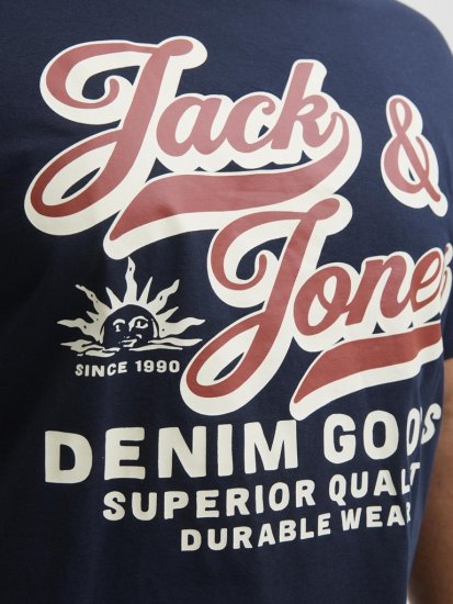 Jack & Jones Logo 2COL T-Shirt Blue - T-skjorter - Store T-skjorter - 2XL-14XL