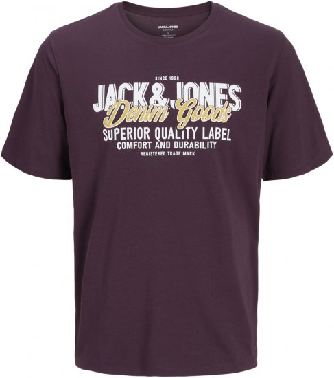Jack & Jones Logo 2COL T-shirt Purple - T-skjorter - Store T-skjorter - 2XL-14XL