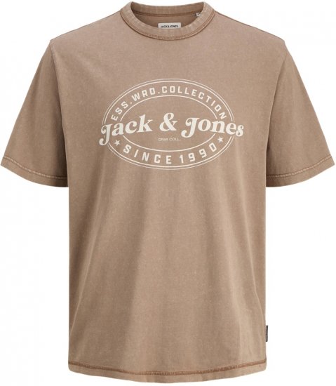 Jack & Jones Dover T-shirt Short Sleeve Brown - T-skjorter - Store T-skjorter - 2XL-14XL