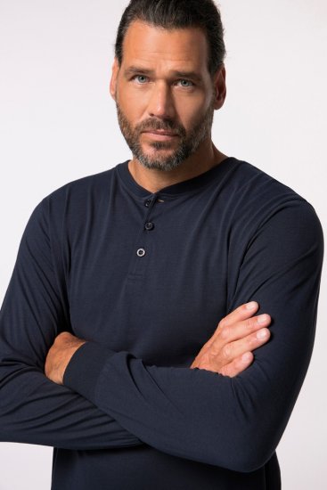 JP1880 Henley Long Sleeved Night Dress Navy - Undertøy & badetøy - Undertøy store størrelser 
