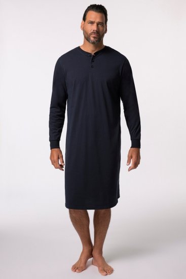 JP1880 Henley Long Sleeved Night Dress Navy - Undertøy & badetøy - Undertøy store størrelser 