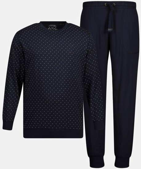 JP1880 Pyjamas Two-piece Long Sleeve and Long Trousers Navy - Undertøy & badetøy - Undertøy store størrelser 