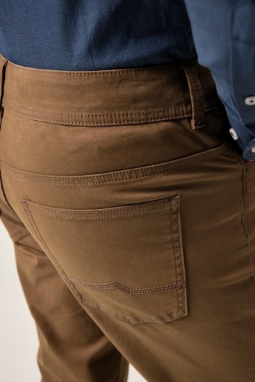JP1880 Twill Trousers Belly Fit 5-Pocket Brown - Jeans og bukser - Store Bukser og Store Jeans