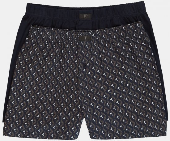 JP1880 OEKO-TEX Boxer Shorts Jersey 2-Pack Navy - Undertøy & badetøy - Undertøy store størrelser 