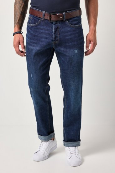 JP1880 FLEXNAMIC Jeans Tapered Loose Fit Dark Denim Blue - Jeans og bukser - Store Bukser og Store Jeans